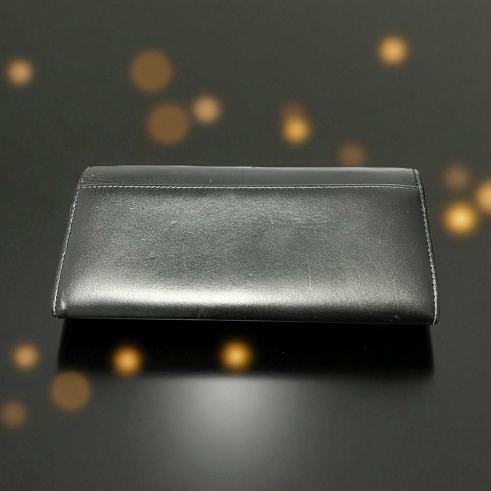 Gucci Black Leather Long Bifold Wallet (A186) - Picture 3 of 11
